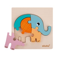 Akuku Elephant wooden puzzle