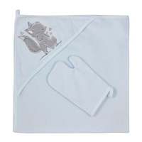 Baby towel with washcloth Koala Foxy blue