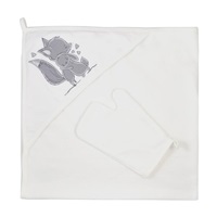 Baby towel with washcloth Koala Foxy ecru