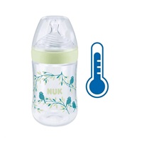 NUK Nature Sense baby bottle with temperature control 260 ml green