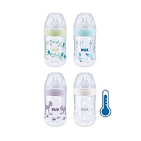NUK Nature Sense baby bottle with temperature control 260 ml green