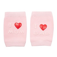 New Baby baby knee pads with ABS I Love Mum and Dad pink