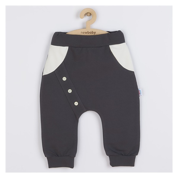 Baby Cotton Sweatpants New Baby The Best Graphite, size 56 (0-3m)