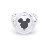 NUK Disney Mickey Minnie Trendline Soother 0-6m White Box, size 0-6 m