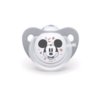 NUK Disney Mickey Minnie Trendline Soother 0-6m Grey Box, size 0-6 m