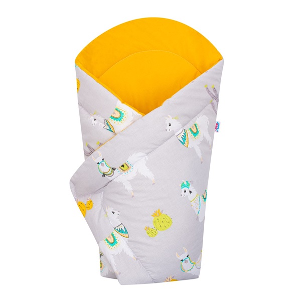 Baby wrap New Baby llama grey- mustard