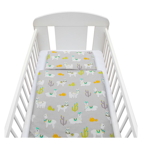 2-part bedding New Baby 100/135 cm llama grey