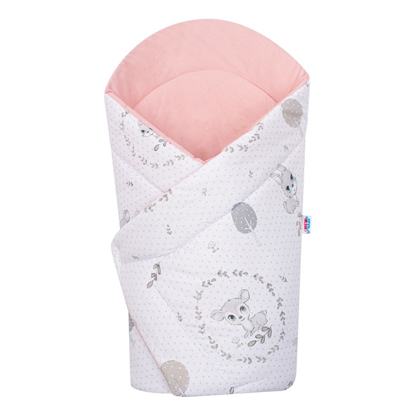 Baby wrap New Baby Deer grey-pink