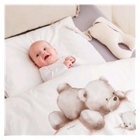 3-dílné ložní povlečení Belisima Lazy Bear 90/120 beige