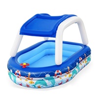 Family inflatable swimming pool with canopy Bestway Captain 213x155x132 cm