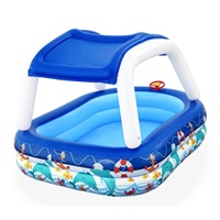Family inflatable swimming pool with canopy Bestway Captain 213x155x132 cm