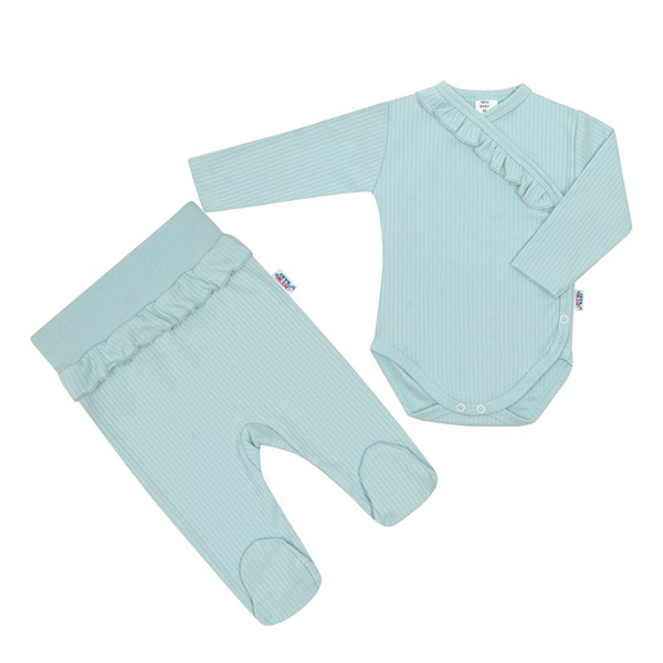 2-Piece Infant Set New Baby Stripes Ice Blue, size 74 (6-9m)