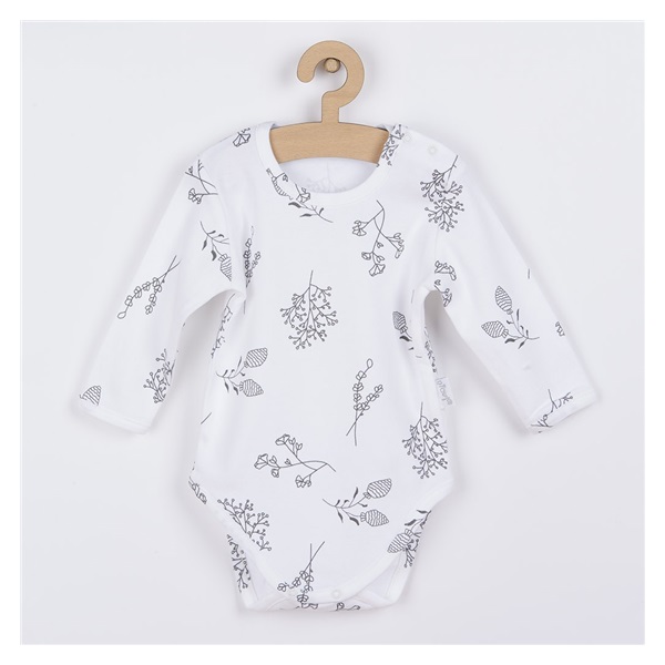 Baby bodysuit with long sleeves Nicol Ella white, size 80 (9-12m)