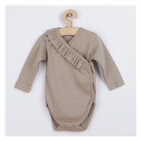 Baby cotton bodysuit with side fastening Nicol Ella beige, size 56 (0-3m)