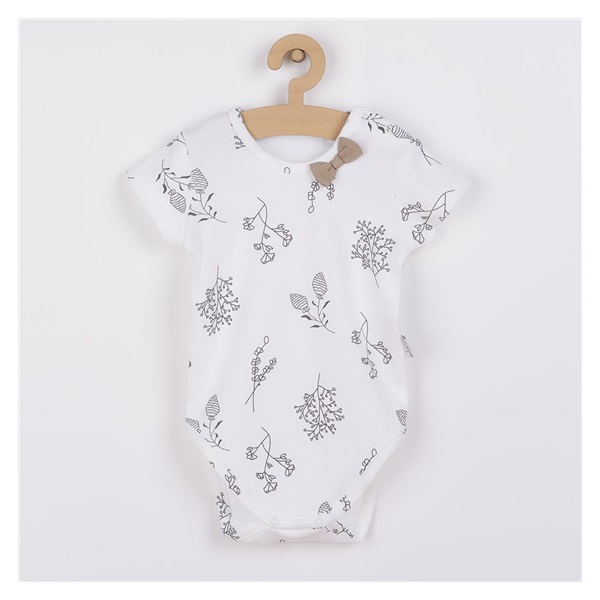 Baby Cotton Short Sleeve Body Nicol Ella White, size 68 (4-6m)
