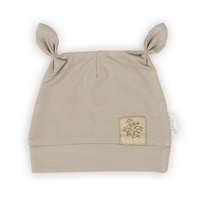 Baby cotton cap Nicol Ella beige, size 62 (3-6m)