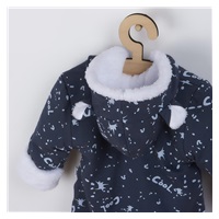Winter infant jumpsuit Nicol Max dark, size 56 (0-3m)