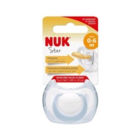 NUK Star Latex Soother 0-6 m blue, size 0-6 m