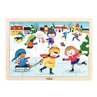 Children's wooden puzzle Viga Winter