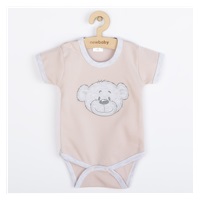 New Baby BrumBrum Old Pink Grey Short Sleeve Cotton Baby Bodysuit, size 56 (0-3m)