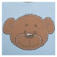New Baby BrumBrum Blue Brown Short Sleeve Cotton Baby Bodysuit, size 56 (0-3m)
