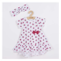 Baby Cotton Dress with Headband New Baby Strawbery, size 56 (0-3m)
