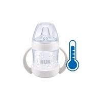 NUK Nature Sense baby learning bottle with temperature control 150 ml white
