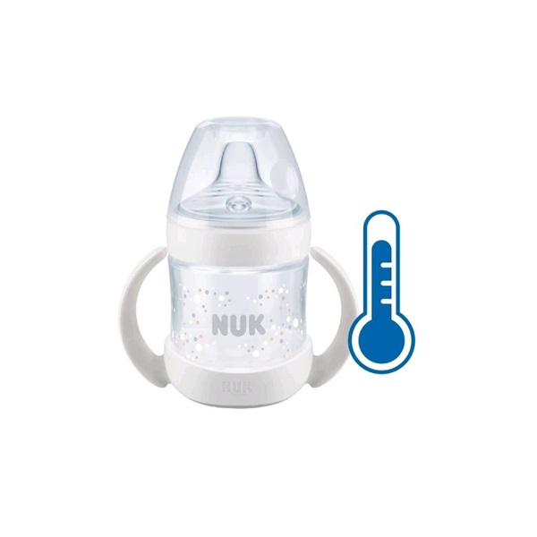 NUK Nature Sense baby learning bottle with temperature control 150 ml white