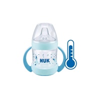 NUK Nature Sense baby learning bottle with temperature control 150 ml blue