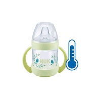 NUK Nature Sense baby learning bottle with temperature control 150 ml green