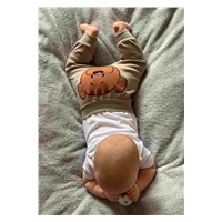 New Baby BrumBrum latte cotton baby sweatpants, size 86 (12-18m)