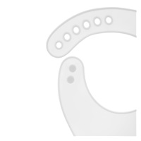 Adjustable silicone baby bib with pocket Akuku elephant white
