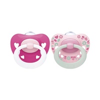 NUK Signature pacifier 6-18m 2pcs girl, size 6-18 m