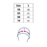 Cotton baby cap Koala Flowers, size 62 (3-6m)