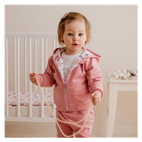 Baby sweatpants and hoodie Koala Flowers, size 74 (6-9m)