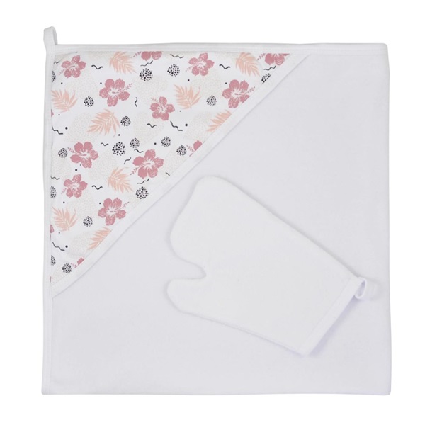 Baby towel with washcloth Koala Flowers