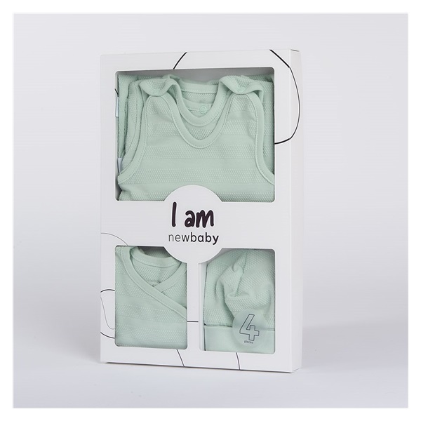 4-Piece Maternity Set New Baby I AM mint, size 56 (0-3m)