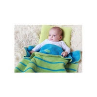 Baby cotton blanket Womar 75x100 blue-green