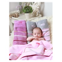 Baby cotton blanket Womar 75x100 blue-green