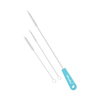 Straw brushes Akuku 3 pcs blue