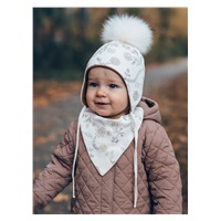 New Baby Special One Autumn Infant Girl‘s Cap with Neck Scarf, size 80 (9-12m)