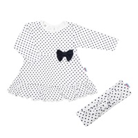 Baby cotton dress with headband New Baby Teresa, size 56 (0-3m)
