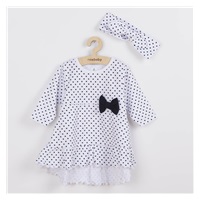 Baby cotton dress with headband New Baby Teresa, size 86 (12-18m)