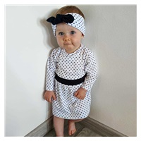 New Baby Teresa II Cotton Baby Dress with Headband, size 74 (6-9m)