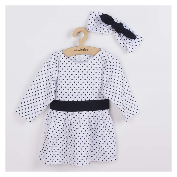 New Baby Teresa II Cotton Baby Dress with Headband, size 86 (12-18m)