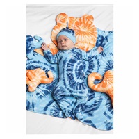 Baby cotton onesie Nicol Tomi blue, size 68 (4-6m)