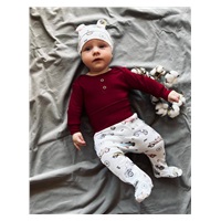 Baby bodysuit with long sleeves Nicol Races burgundy, size 86 (12-18m)