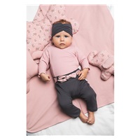 Baby cotton headband Nicol Nela grey, size 56/62