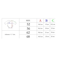 Baby cotton bodysuit with side fastening Nicol Nela, size 56 (0-3m)