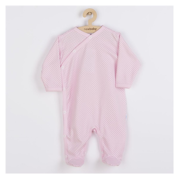 New Baby Lovely polka dots cotton jumpsuit with side fastening, size 50